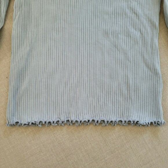 Next Pale Blue Ribbed Wrap Top - Picture 5 of 9